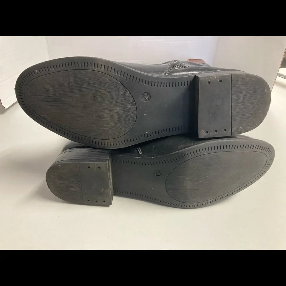 IT’S OK, Women’s Riding Boots, Black &‎ Brown, Size, 9M, All Man Made Materials